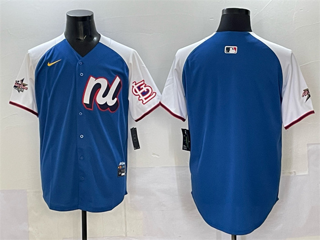 Men's National League St. Louis Cardinals Blank Blue Alternate 2025 All-Star Edition Limited Stitched Baseball Jersey