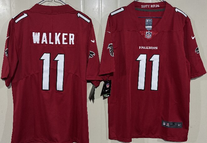 Men's Atlanta Falcons #11 Jalon Walker Red 2026 New Vapor Untouchable Limited Stitched Football Jersey