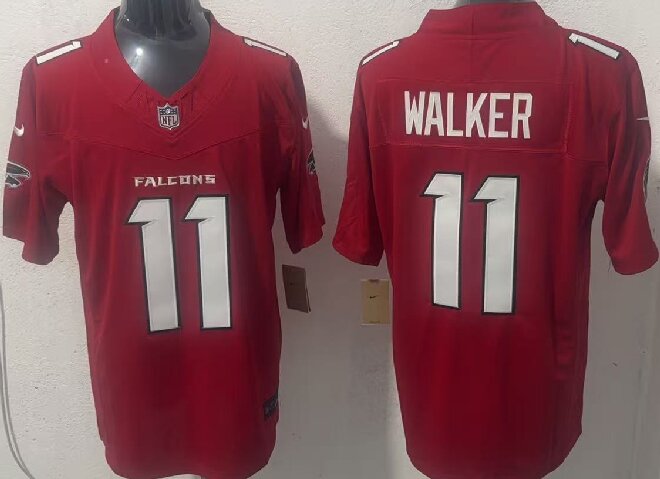 Men's Atlanta Falcons #11 Jalon Walker Red 2026 New F.U.S.E. Vapor Untouchable Limited Stitched Football Jersey