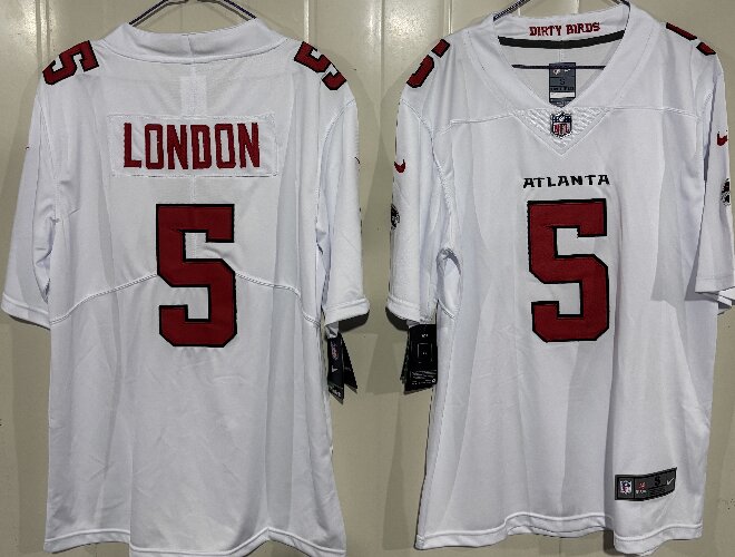 Men's Atlanta Falcons #5 Drake London White 2026 New Vapor Untouchable Limited Stitched Football Jersey
