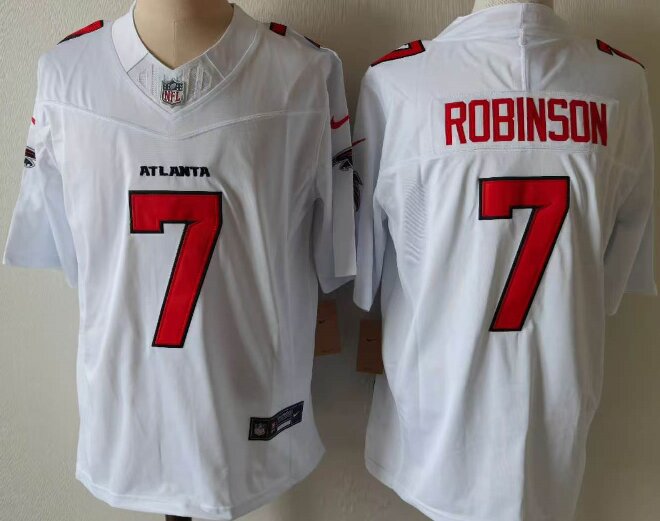 Men's Atlanta Falcons #7 Bijan Robinson White 2026 New F.U.S.E. Vapor Untouchable Limited Stitched Football Jersey