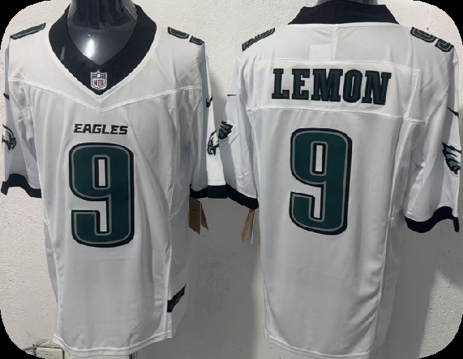 Men's Philadelphia Eagles #9 Makai Lemon White 2026 Draft F.U.S.E. Vapor Untouchable Limited Stitched Football Jersey