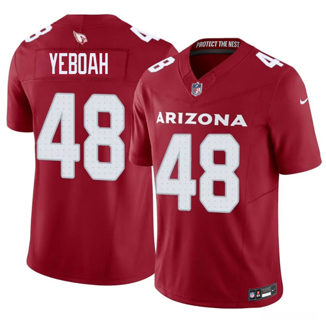 Men's Arizona Cardinals #48 Kenny Yeboah Red 2026 F.U.S.E. Vapor Untouchable Limited Stitched Jersey