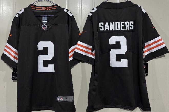 Men's Cleveland Browns #2 Shedeur Sanders Brown 2026 Vapor Limited Stitched Football Jersey